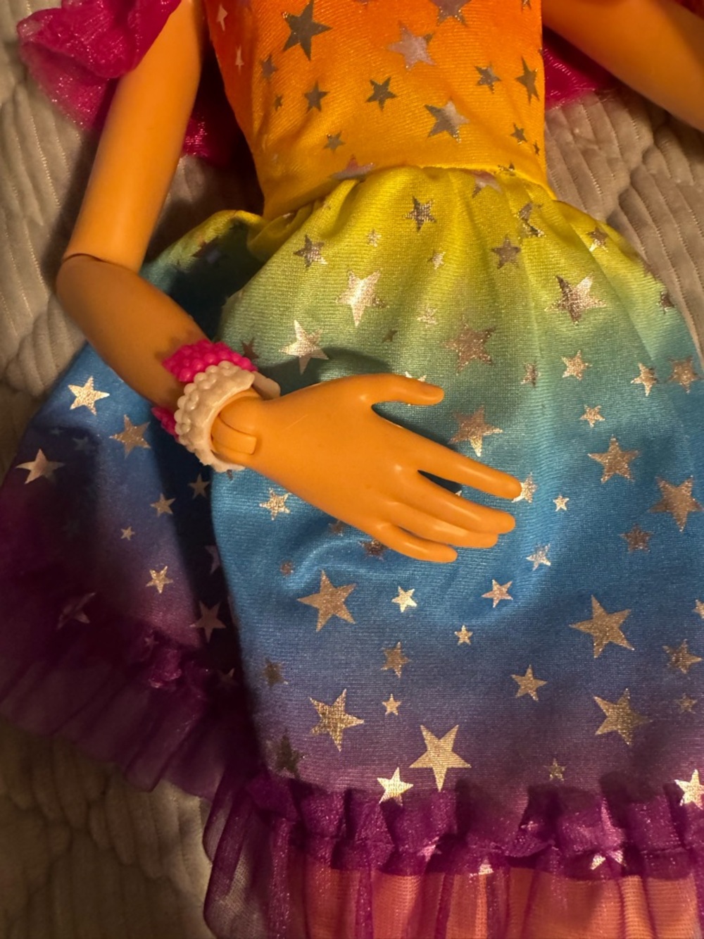 Giant Barbie Doll w/ Rainbow Dress, Large 28" Tall, 2022 Mattel, Blonde Hair HTF - Picture 8 of 14